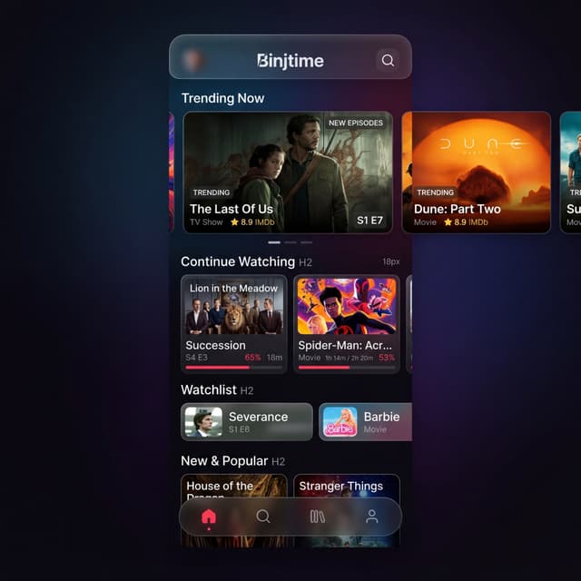 BinjTime app interface